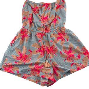 Chubbies Beach Read Romper Womens Size Large Seersucker Beach Pool